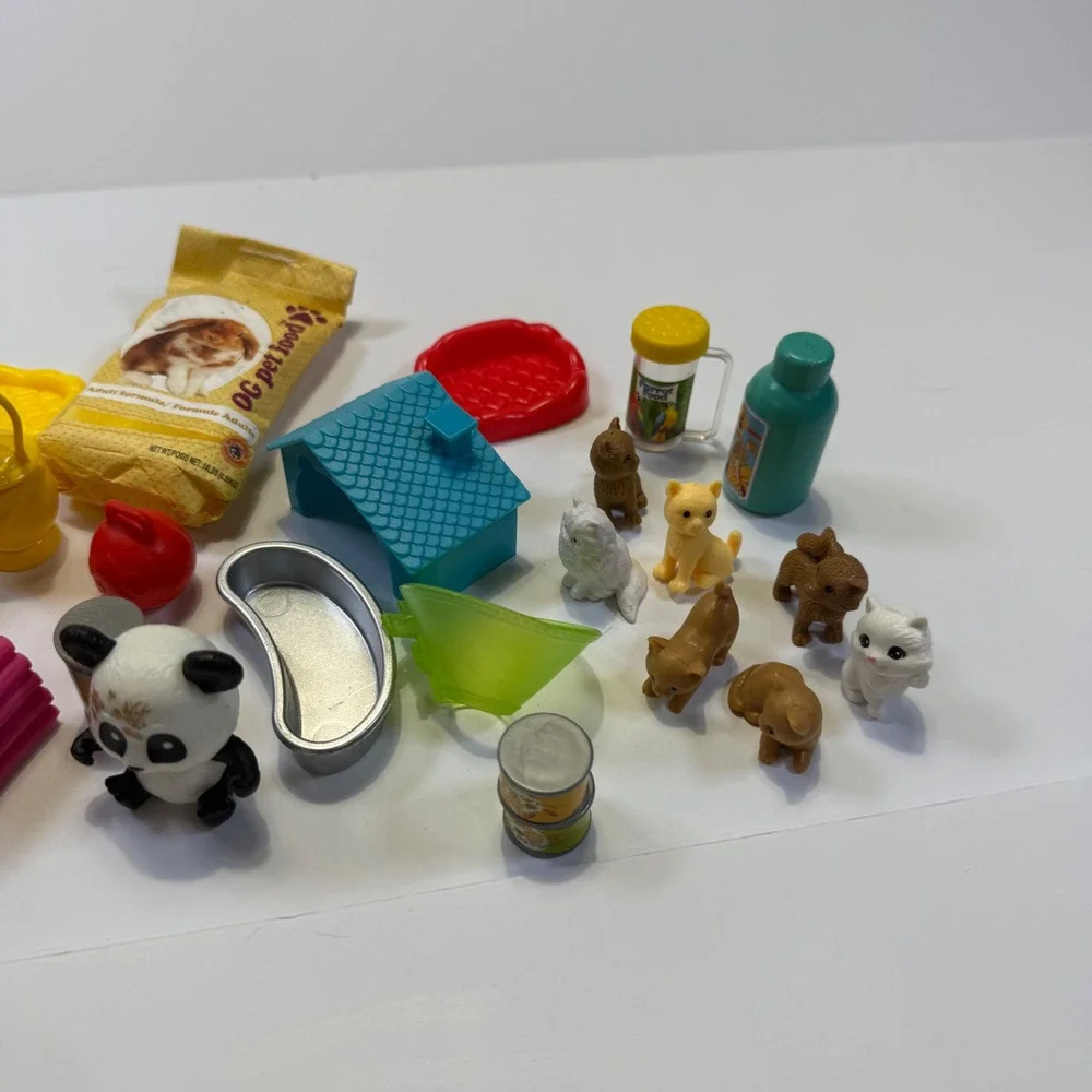 Mixed Miniature Pet Toy Lot My Life As Accessories Animals Food House 25+ Pc